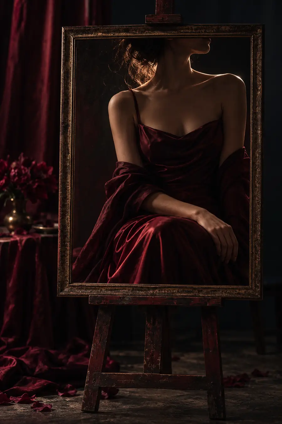 Illustrative still portrait representing a source image